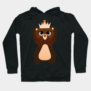 Cute bear with crown Hoodie